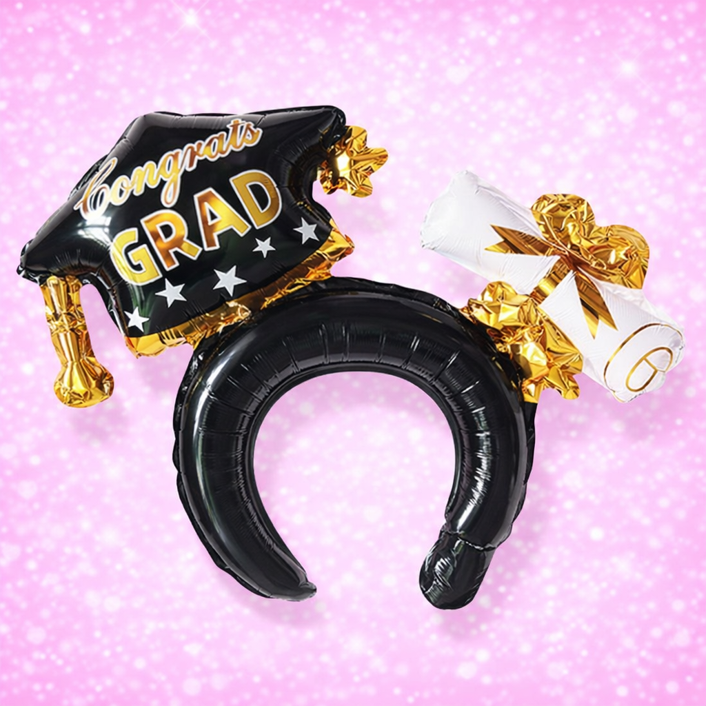 Graduation Foil Balloon - Animated Headpiece Design