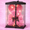 Pink-rose Bear+gift Box+light String / 40cm