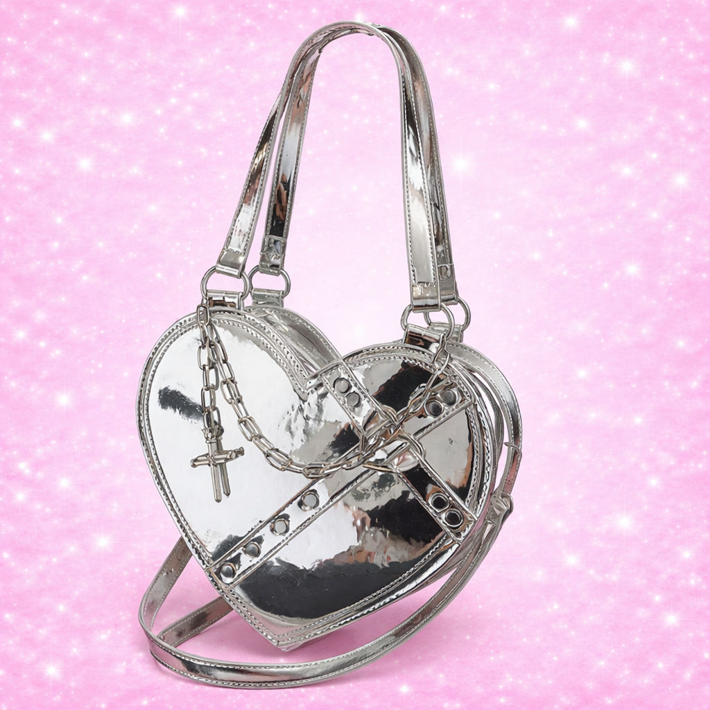 Heart Tote Bag - Romantic Crossbody Purse Valentine's