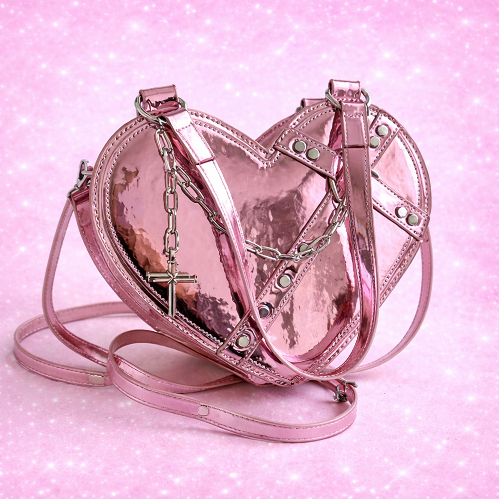 Heart Tote Bag - Romantic Crossbody Purse Valentine's