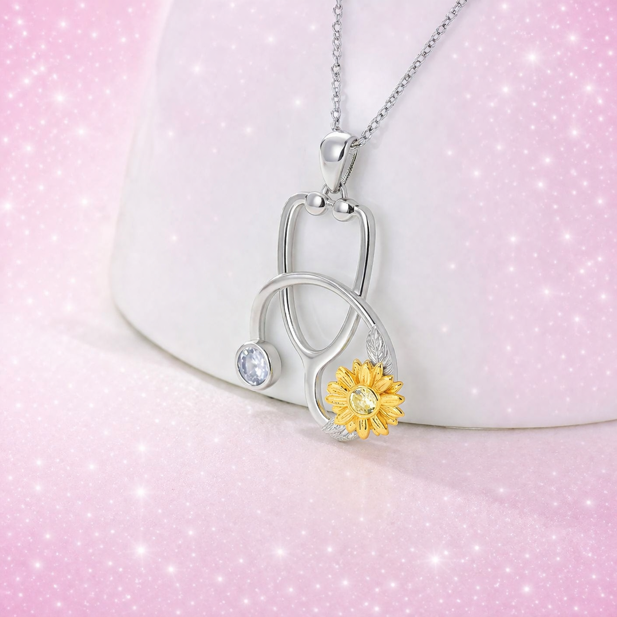 Stethoscope Pendant - 925 Silver Medical Graduation