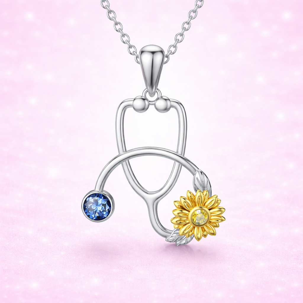 Stethoscope Pendant - 925 Silver Medical Graduation