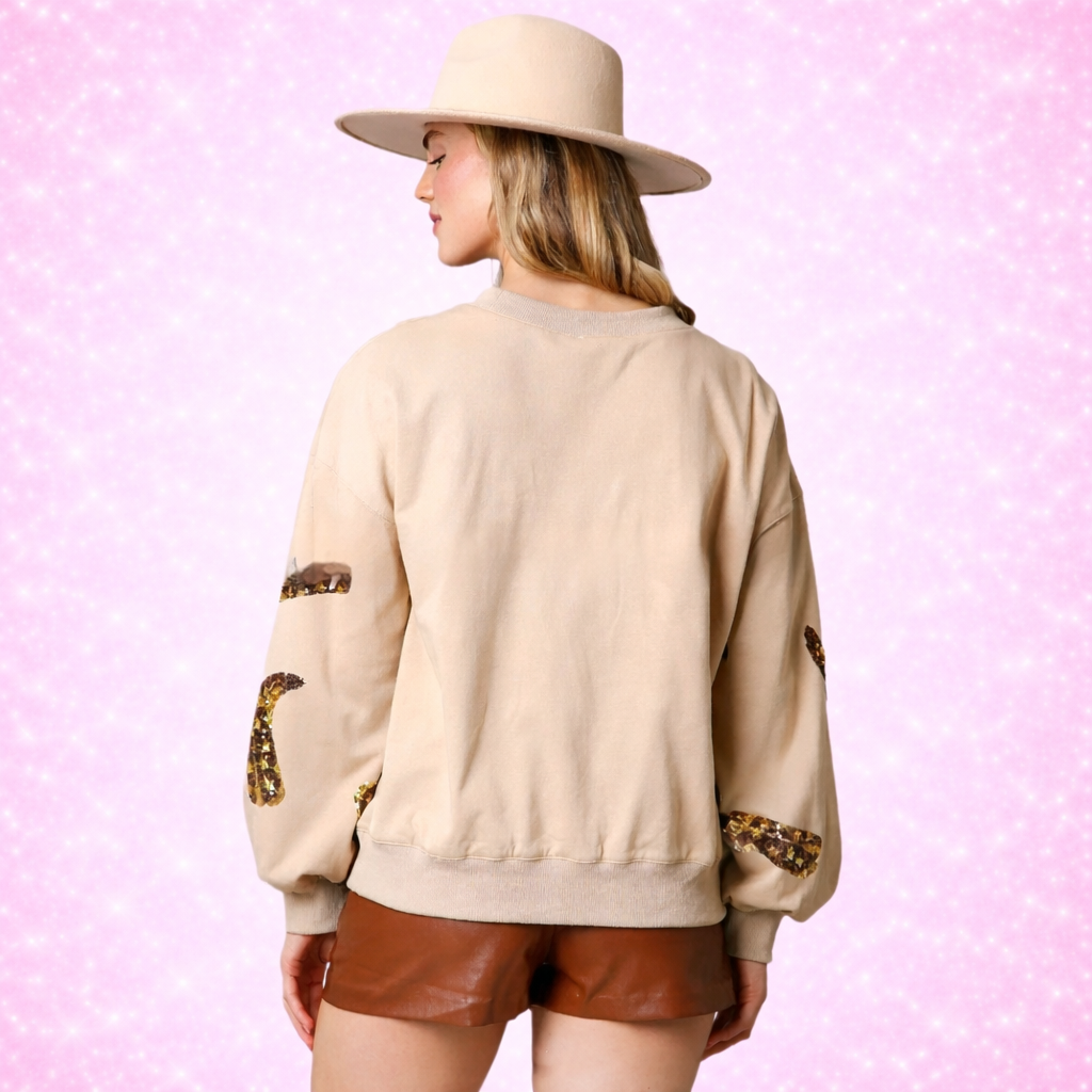 Sparkly Knit Top - Valentine's Long Sleeve Sweater