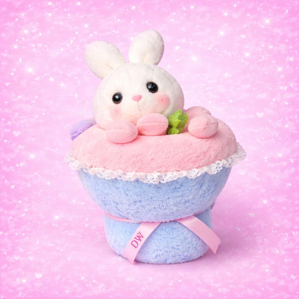 Bunny Bouquet Plush - Valentine's Day Princess Doll