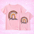 Matching Mom Daughter Shirts - Rainbow Print Summer Tees