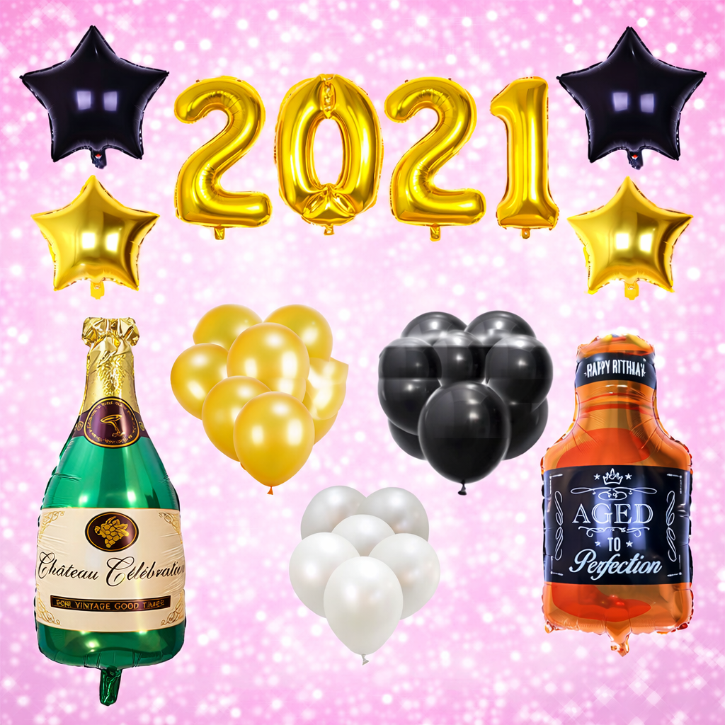 Silver Foil Balloon Kit - Graduation Party Metallic