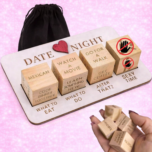 Date Night Dice - Wooden Valentine's Day Game