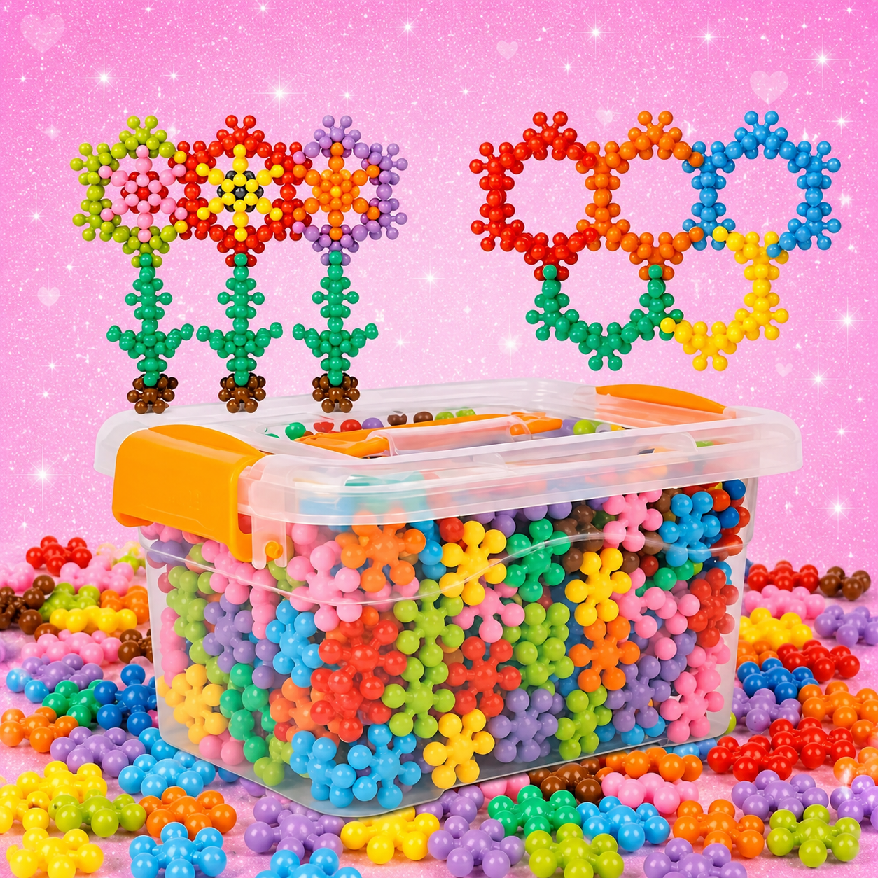 Snowflake Building Blocks Rotatable Plum Blossom Toy