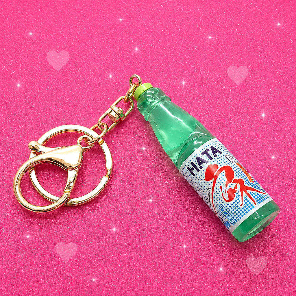 Ramune Soda Keychain Kawaii Japanese Drink Charm