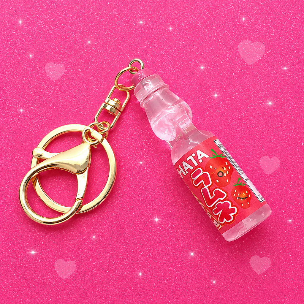 Ramune Soda Keychain Kawaii Japanese Drink Charm
