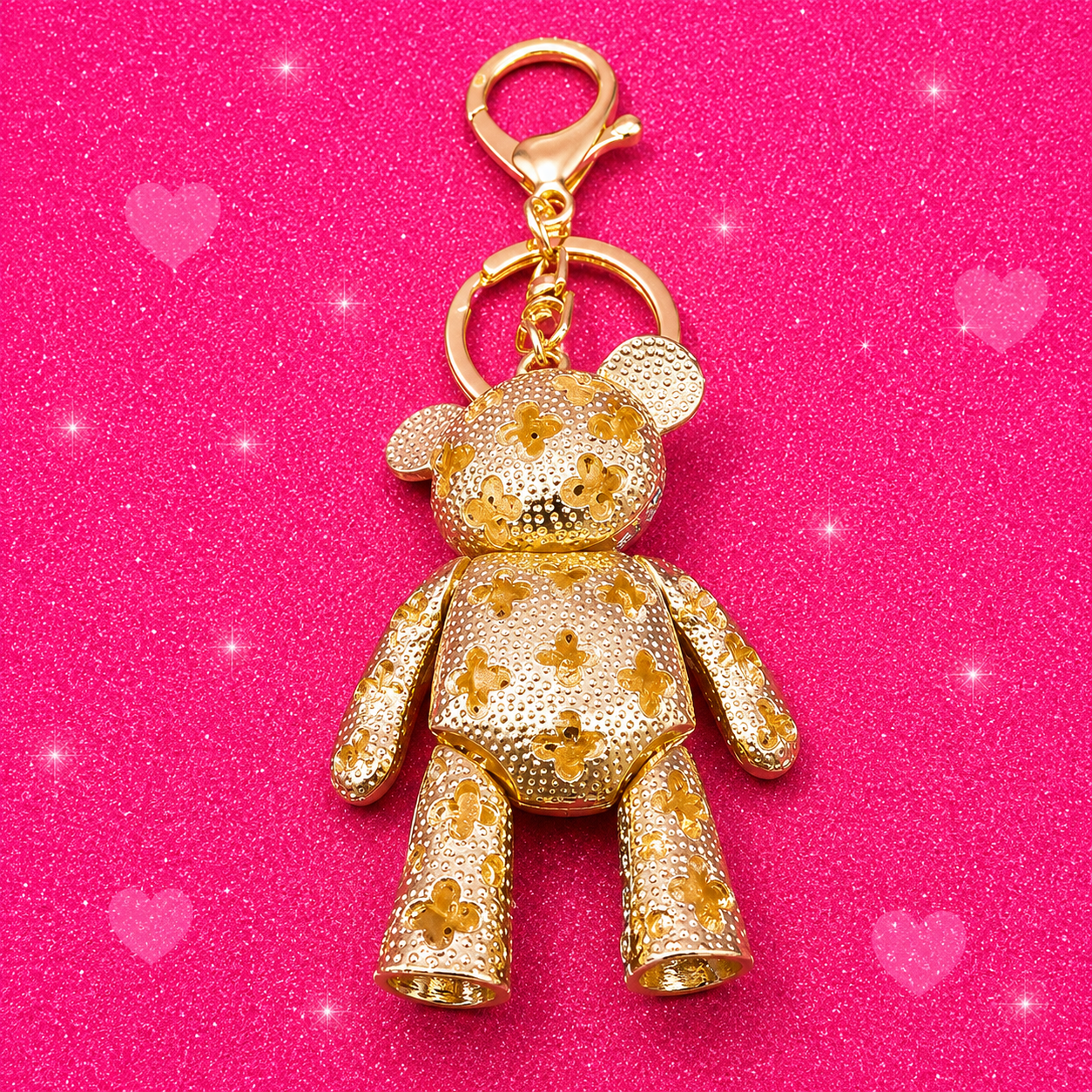 Crystal Bear Keychain Rhinestone Bag Charm Jewelry