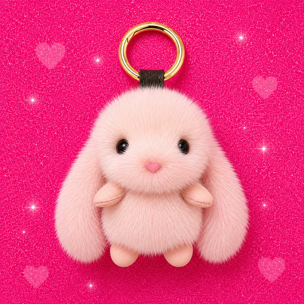 Plush Rabbit Keychain Cute Soft Toy Bag Charm