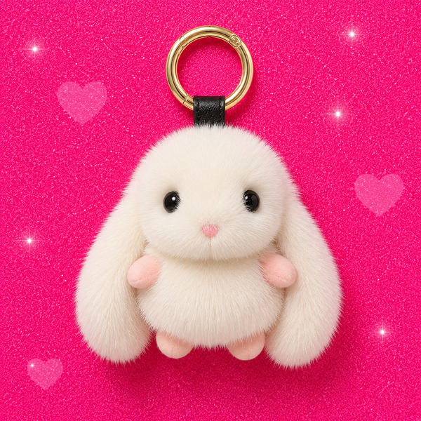 Plush Rabbit Keychain Cute Soft Toy Bag Charm
