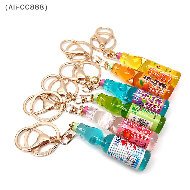 Ramune Soda Keychain Kawaii Japanese Drink Charm