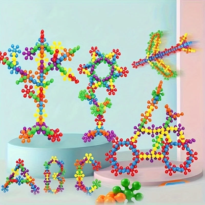 Snowflake Building Blocks Rotatable Plum Blossom Toy