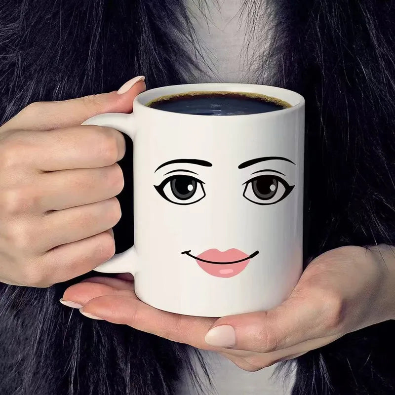 Cute Ceramic Mug – Smile Cartoon Coffee & Tea Cup