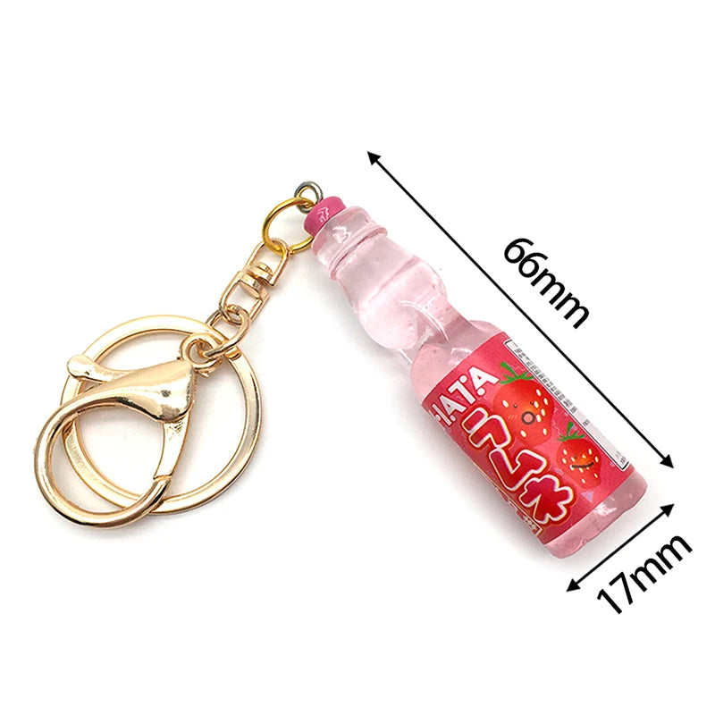 Ramune Soda Keychain Kawaii Japanese Drink Charm