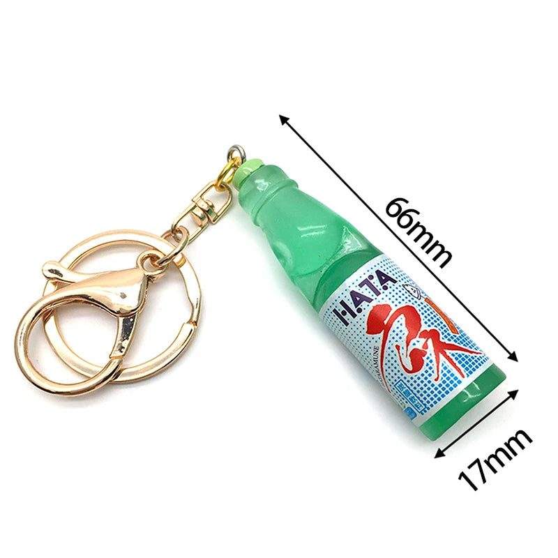 Ramune Soda Keychain Kawaii Japanese Drink Charm