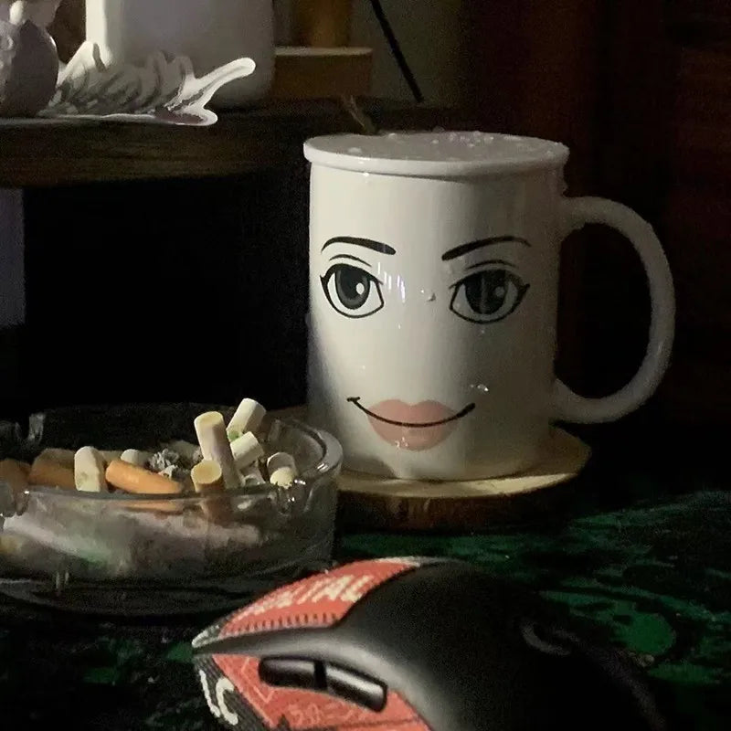 Cute Ceramic Mug – Smile Cartoon Coffee & Tea Cup